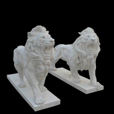White marble Lion statue