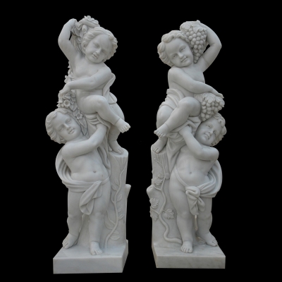 Marble Children Statues