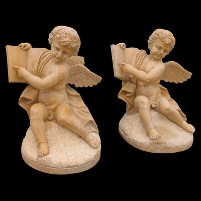 Marble Children Statues